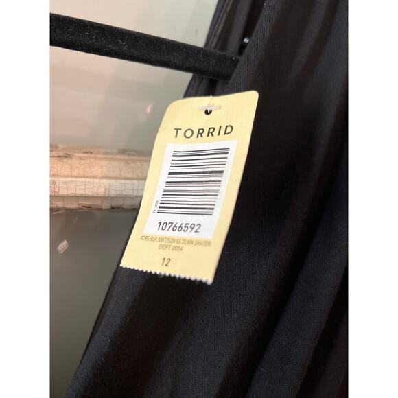 NWT Torrid size 12 black sequined knee length dress - Picture 3 of 4